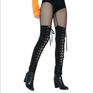 Poster Girl All About It Fishnet Corset Leggings